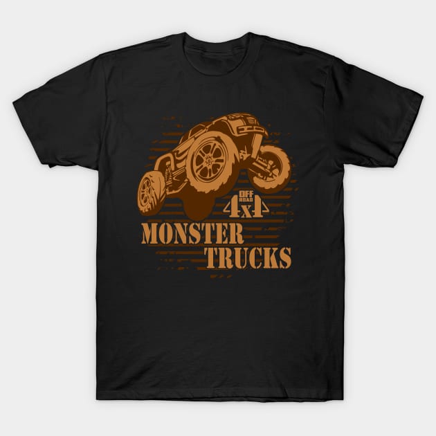 Monster Truck 4x4 Off Road T-Shirt by RadStar